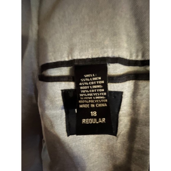 Nautica Blazer Boys Size 18R Youth Jacket Linen Blend Navy Single Breasted EUC - Picture 7 of 9